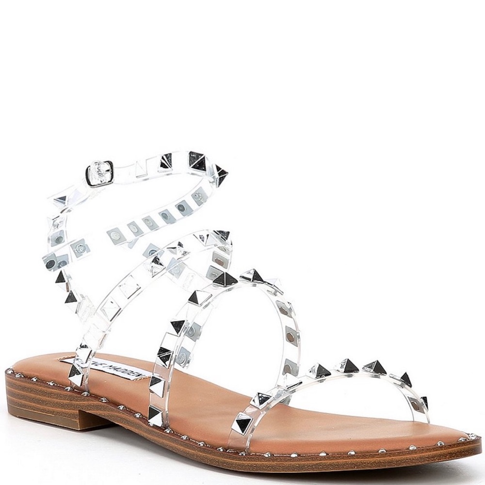 Steve Madden Travel Clear Studded Sandals